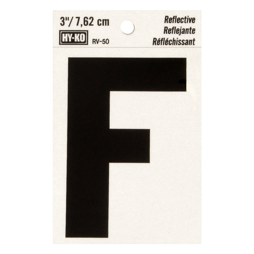 3IN REFLECTIVE LTR F