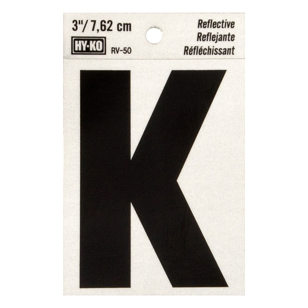 3IN REFLECTIVE LTR K
