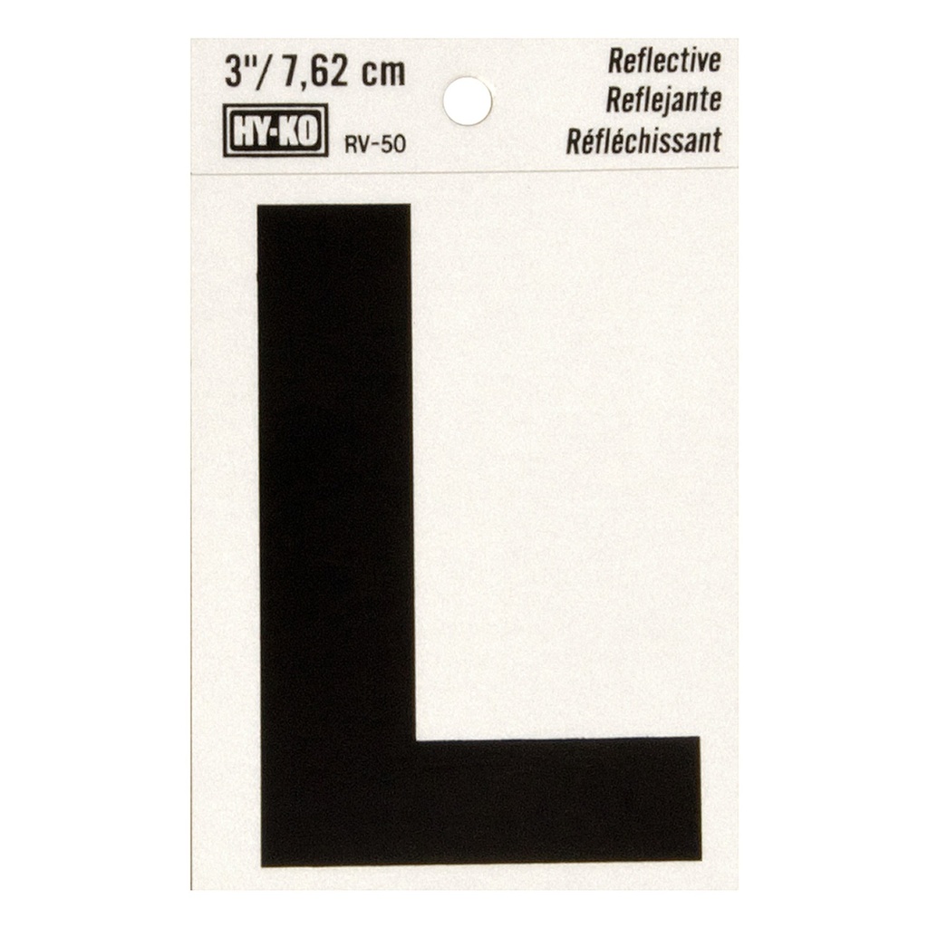 3IN REFLECTIVE LTR L