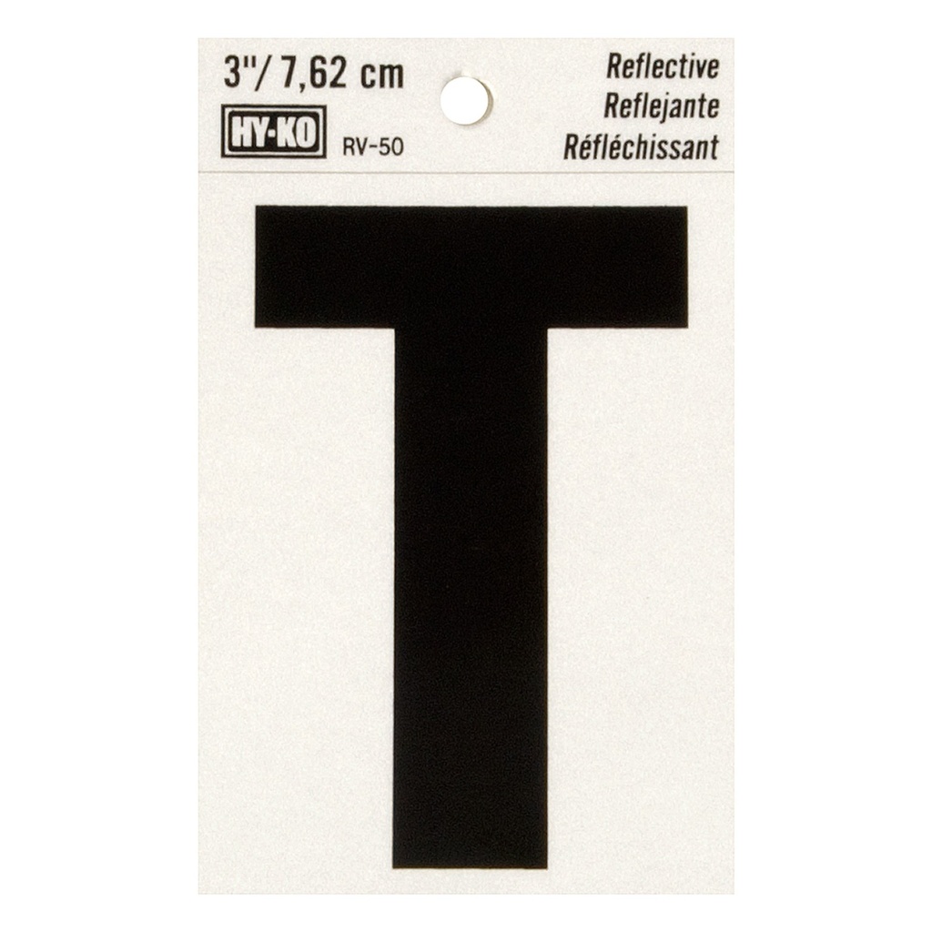 3IN REFLECTIVE LTR T