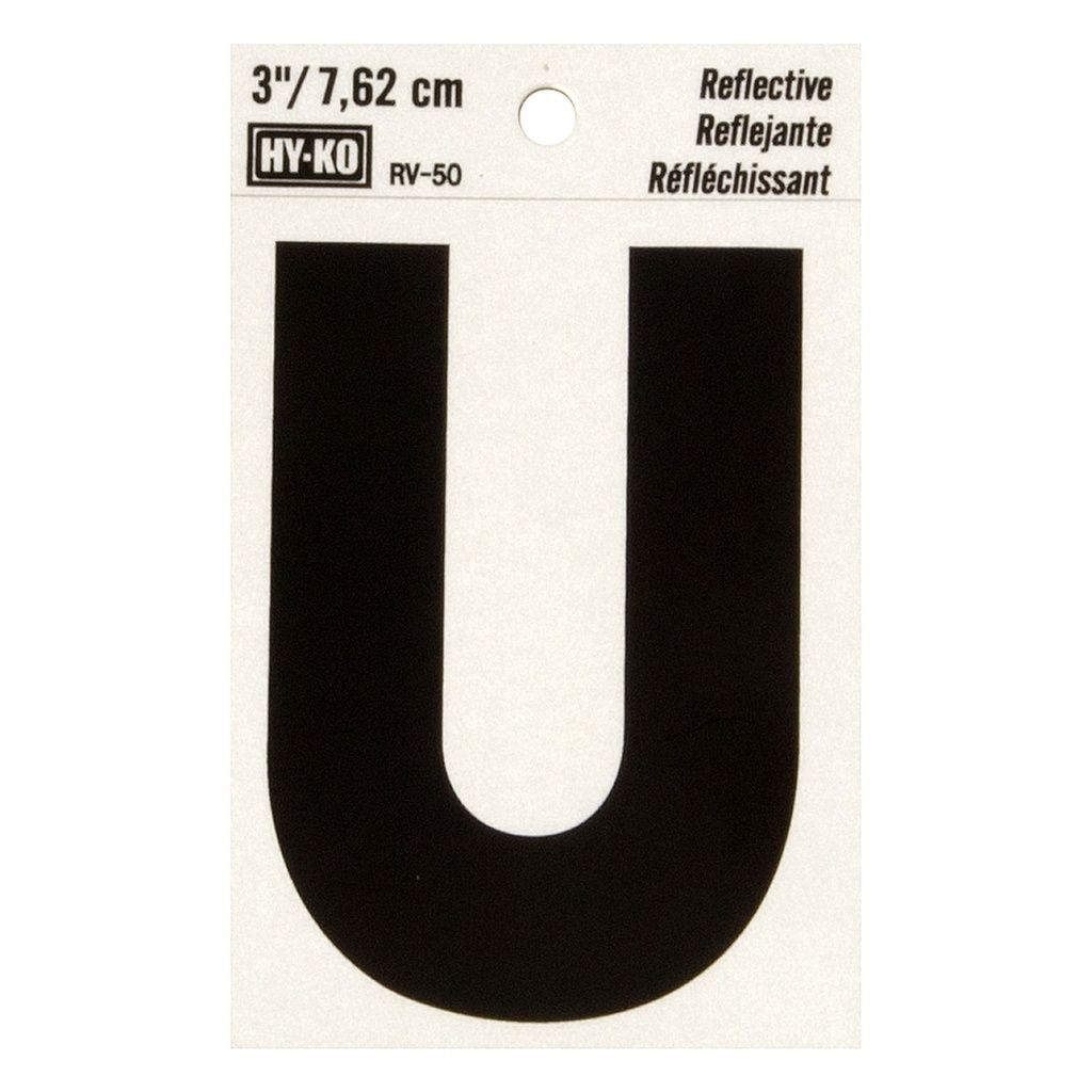 3IN REFLECTIVE LTR U