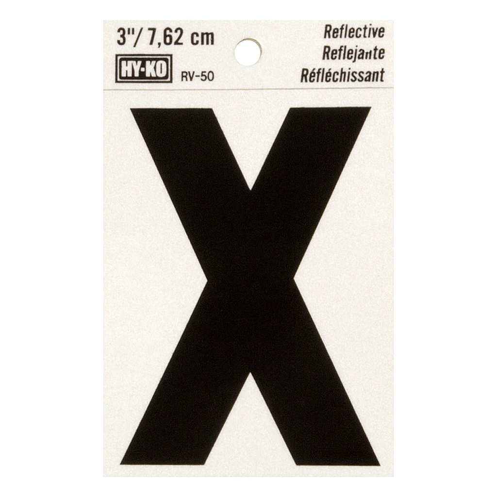 [MFB00474] 3IN REFLECTIVE LTR X