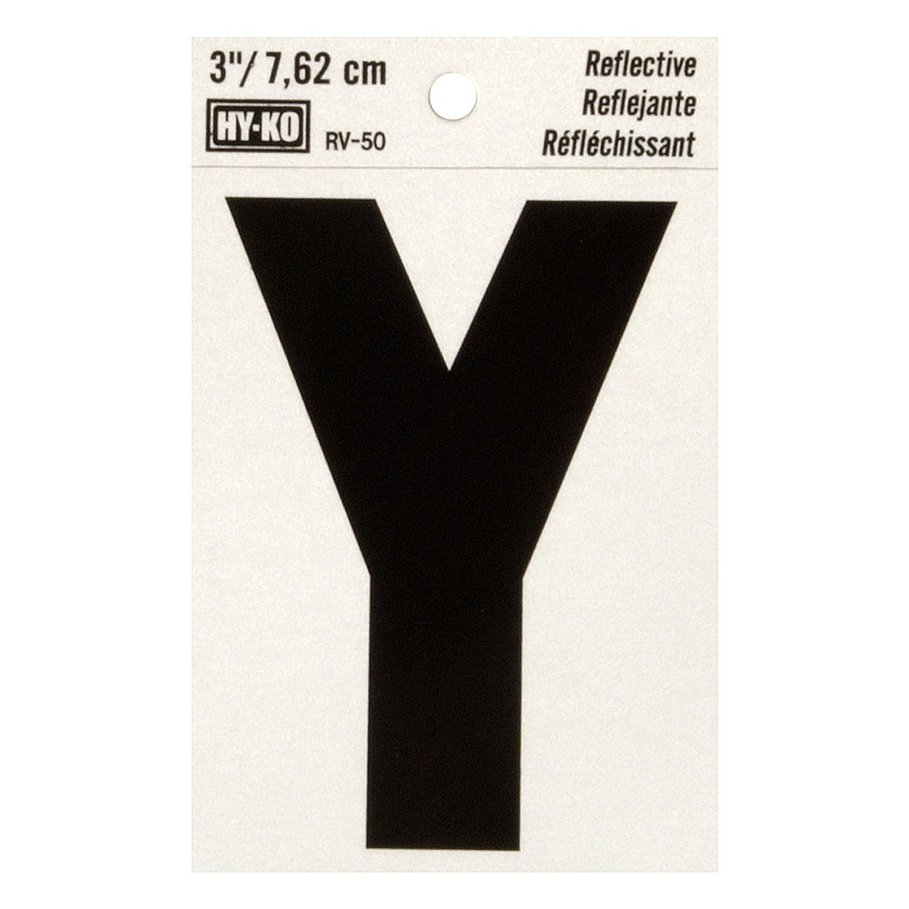 [MFB00475] 3IN REFLECTIVE LTR Y