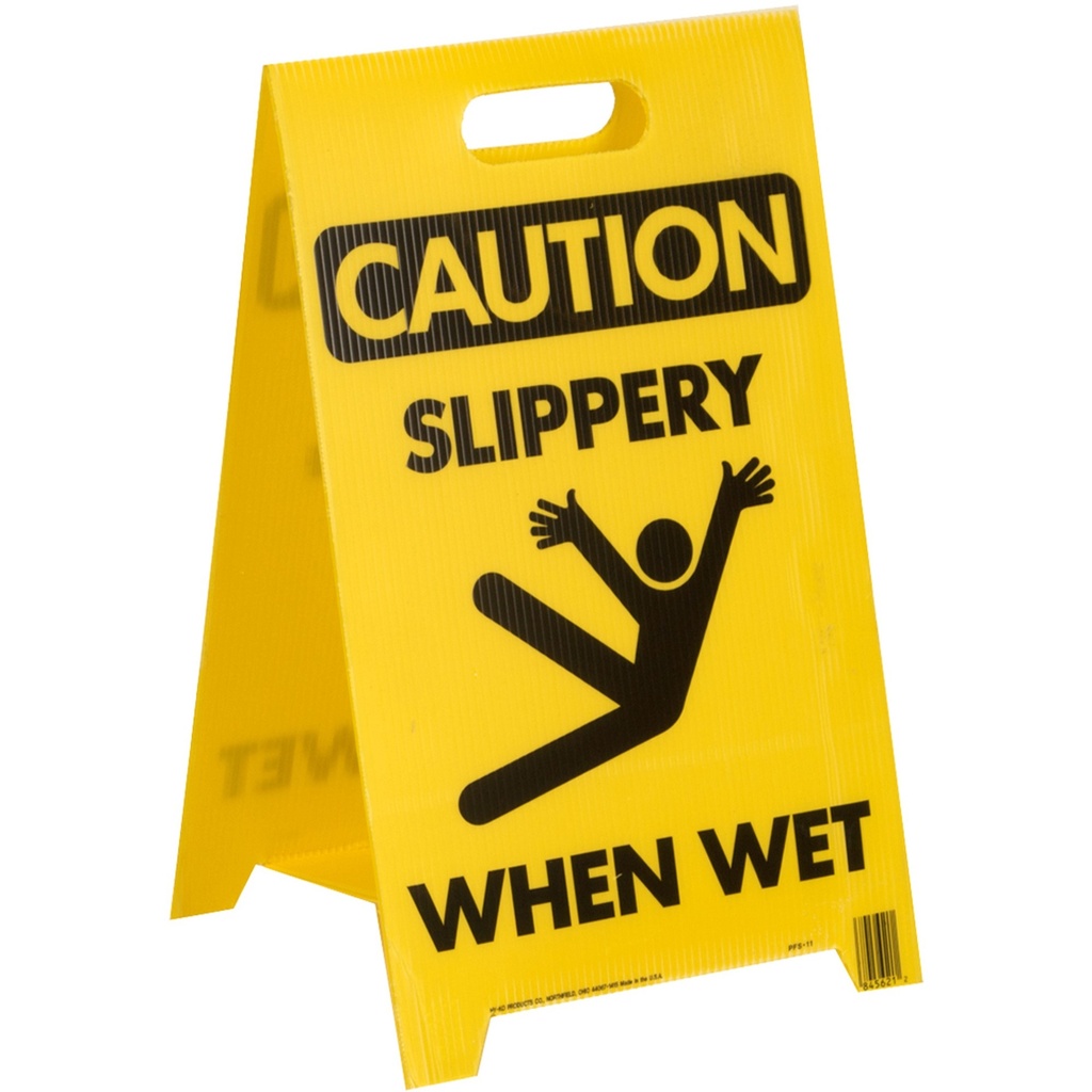 CAUTION SLIPPERY WHEN WET