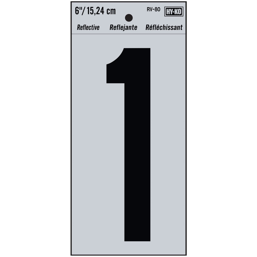 6IN REFLECTIVE NBR 1