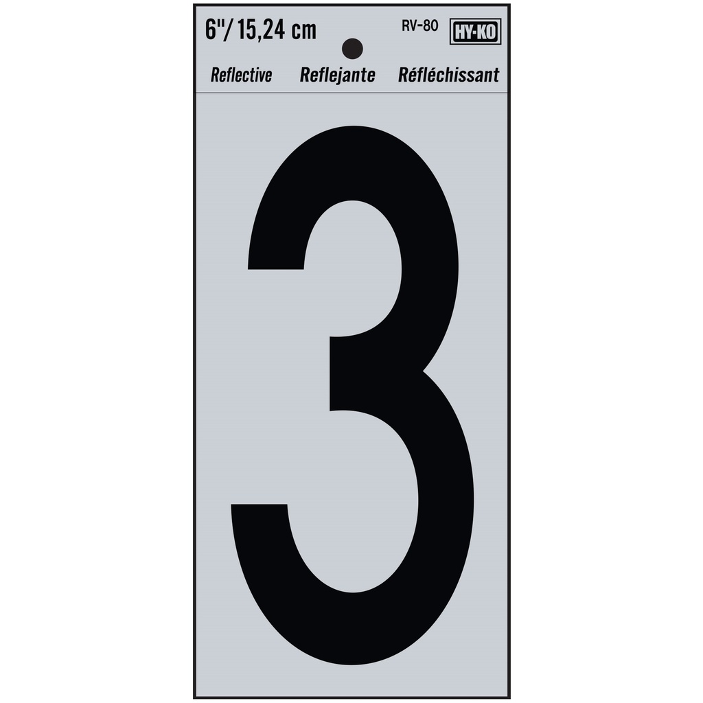 6IN REFLECTIVE NBR 3