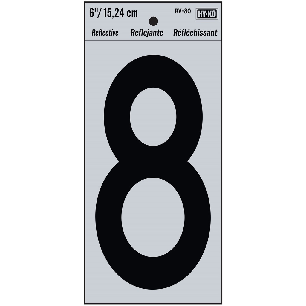 6IN REFLECTIVE NBR 8