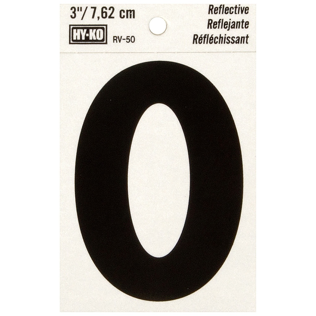 3IN REFLECTIVE LTR O