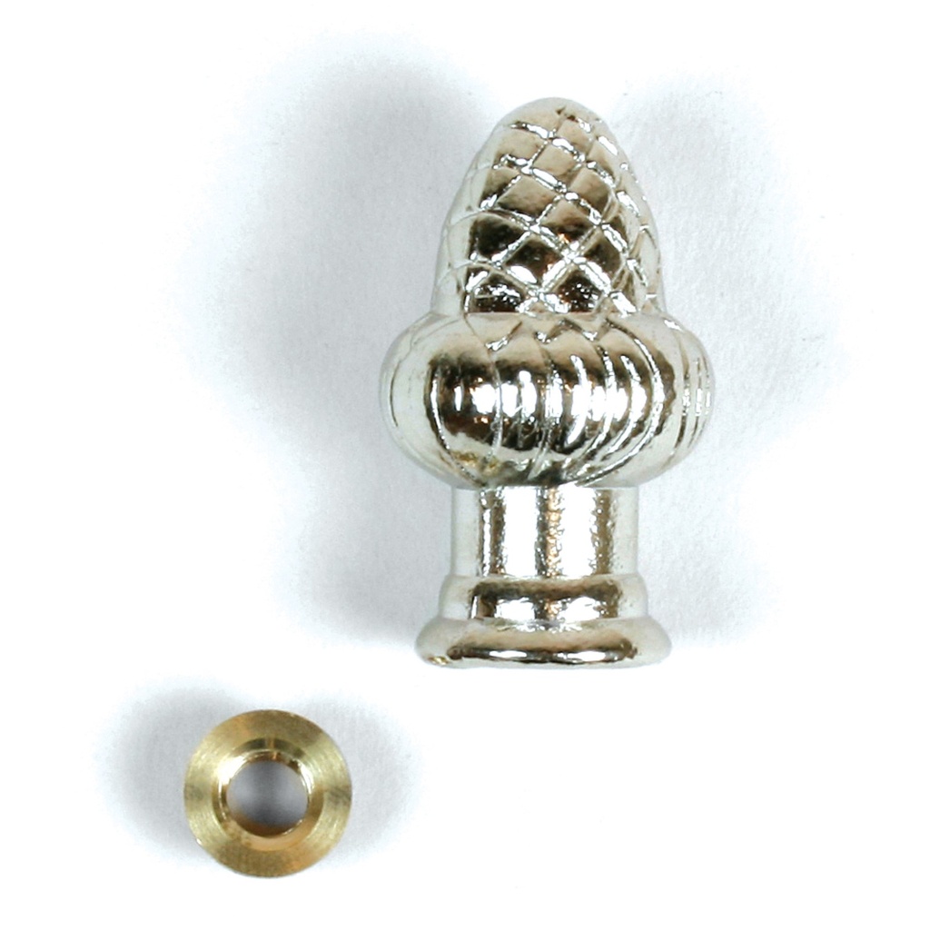 [MFC60105] FINIAL ACORN W/REDUCER NICKEL