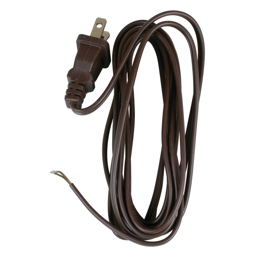 LAMP CORD 8' BROWN 18-2/SPT-1
