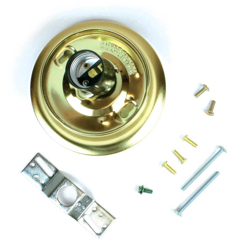 GLASS HOLDER KIT 3-1/4" BRASS