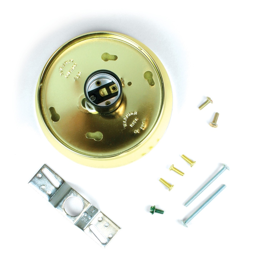 GLASS HOLDER KIT 4" BRASS FINI