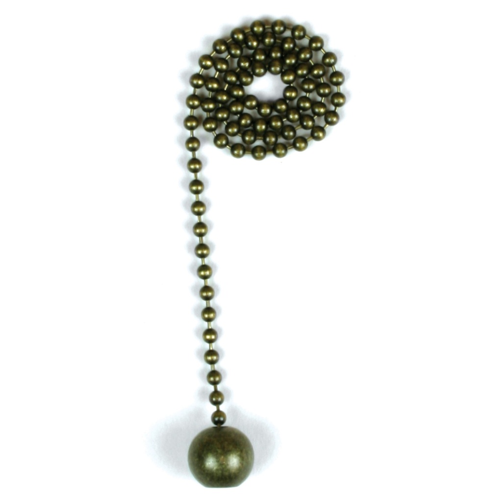 [MFC60311] PULL CHAINRND ANT BRASS W/CHAI