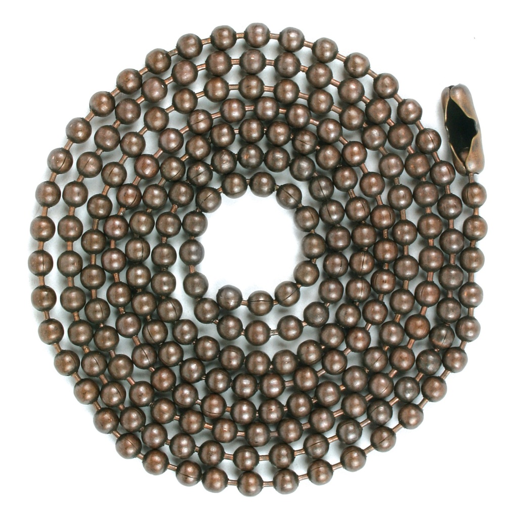 BEADED CHAIN#6 RUSTIC3' W/CON