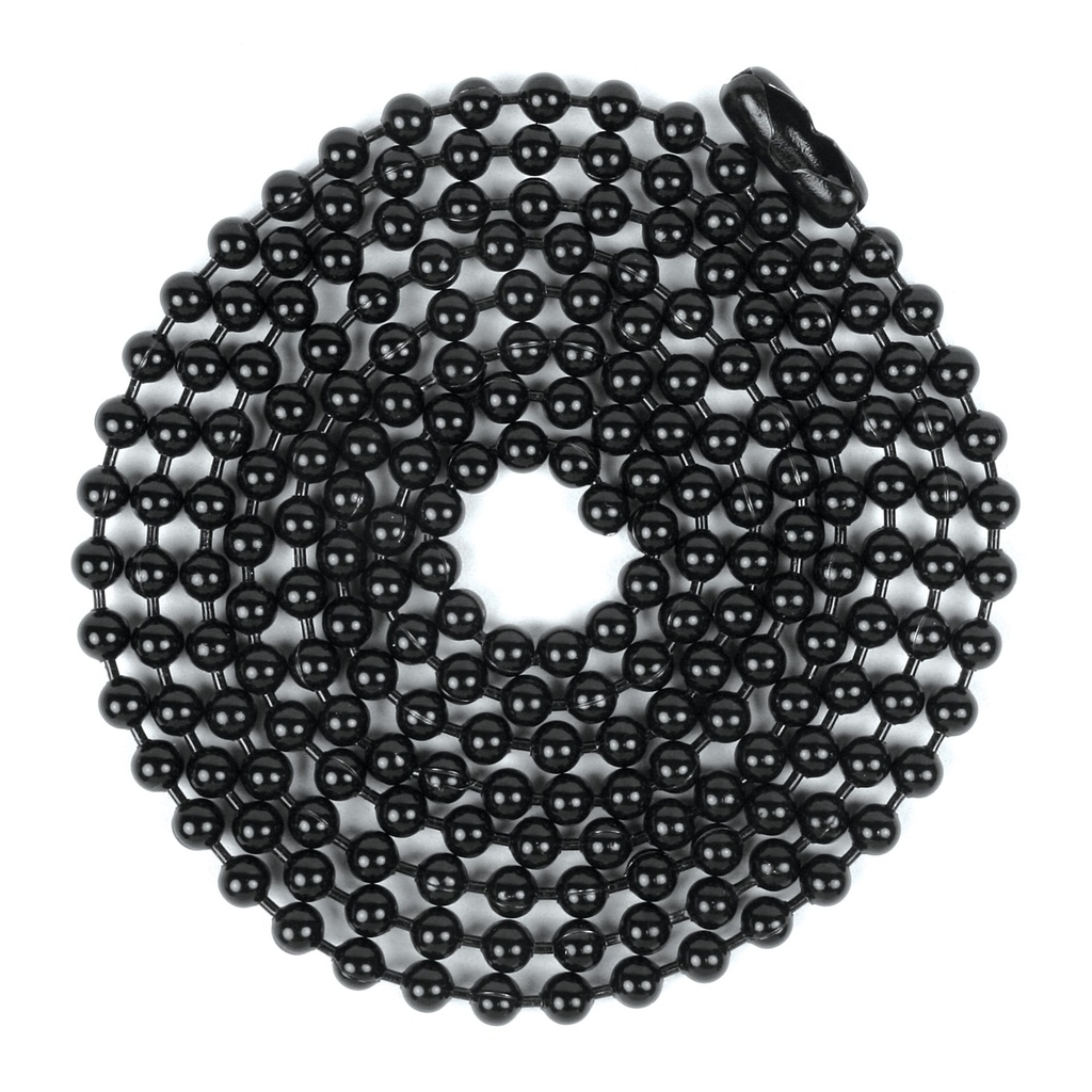 BEADED CHAIN#6 BLACK3' W/CONN