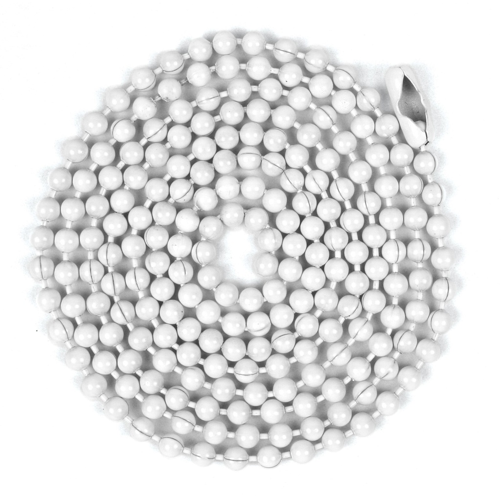 [MFC60373] BEADED CHAIN #6 WHITE3' W/CON
