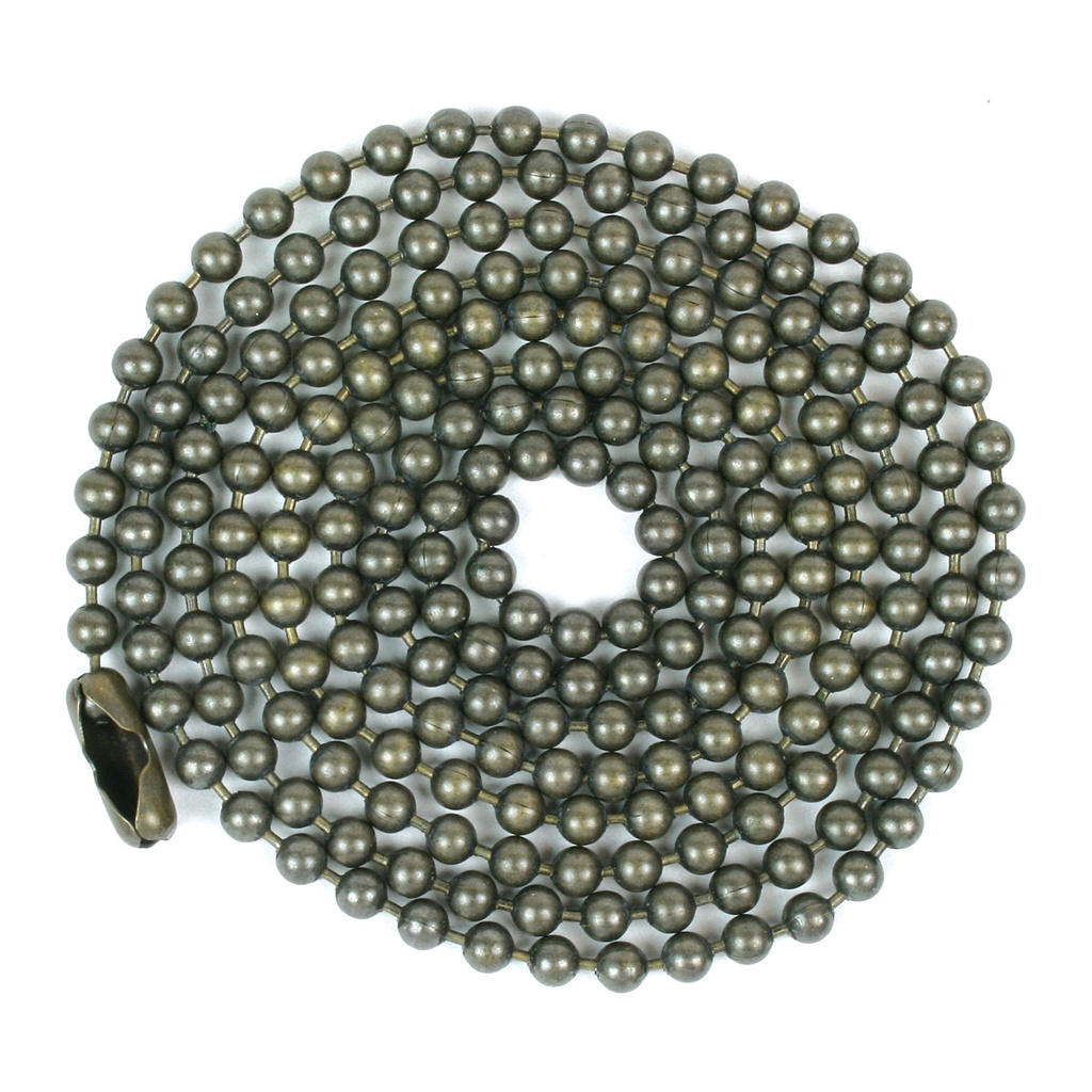 [MFC60377] BEADED CHAIN#6 ANT BRASS3' W/