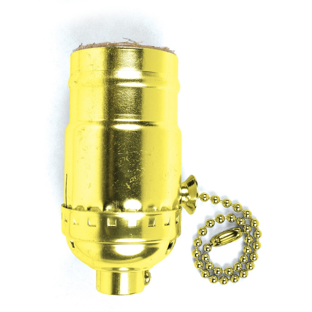 [MFC60411] SOCKET PULL CHAIN 3 WAY BRASS