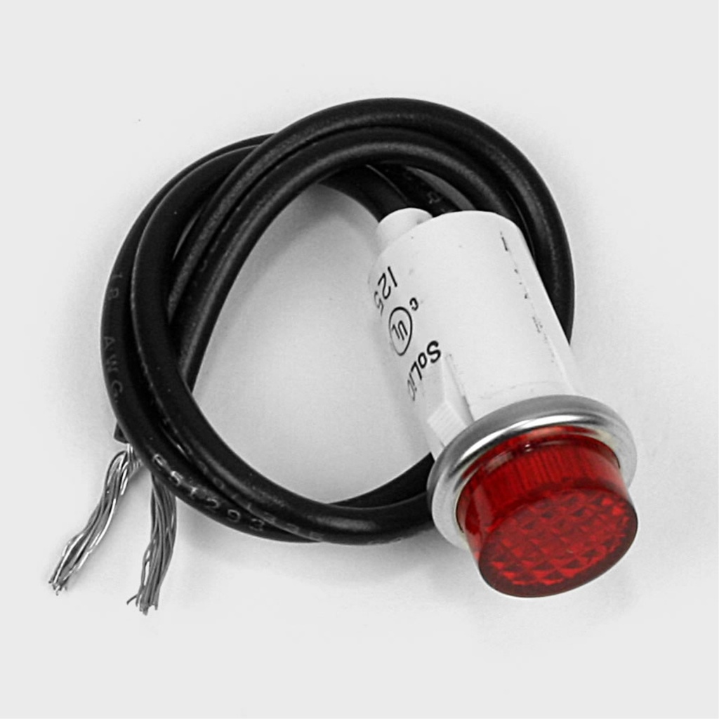 SNAP-IN PILOT LIGHT RED LENS 2W