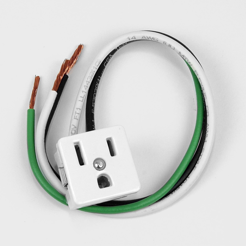 [MFC61017] OUTLET 3 PRONG WHITE 3 WIRE LEA