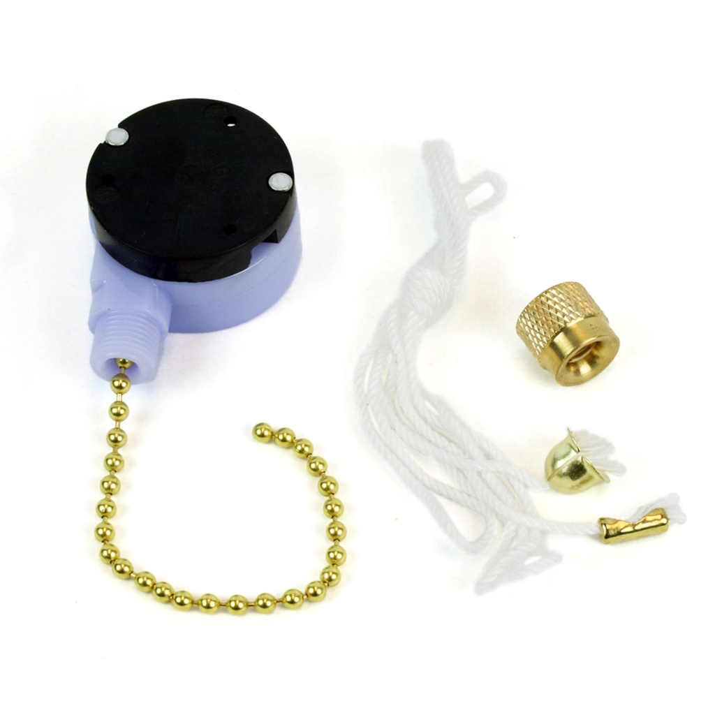 SWITCH PULL CHAIN BRASS OFF/ON/