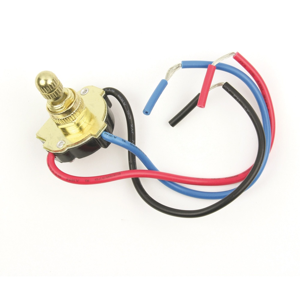 SWITCH ROTARY BRASS OFF/ON/ON/O