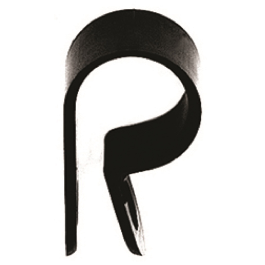 CLAMP NYLON BLK 3/8X7/16 4 PK