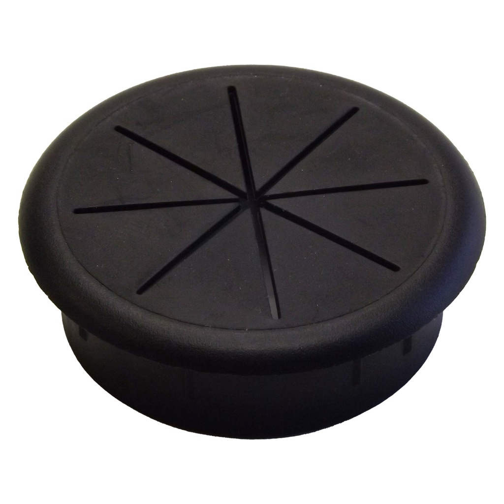 DESK GROMMETS 2 3/8" BLACK FLEX