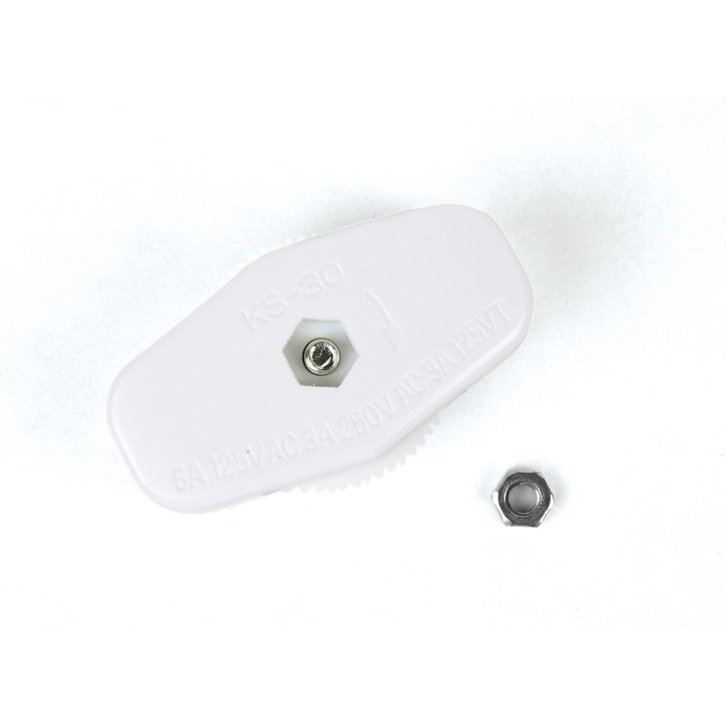 SWITCHLAMP CORD FEED THRU WHI