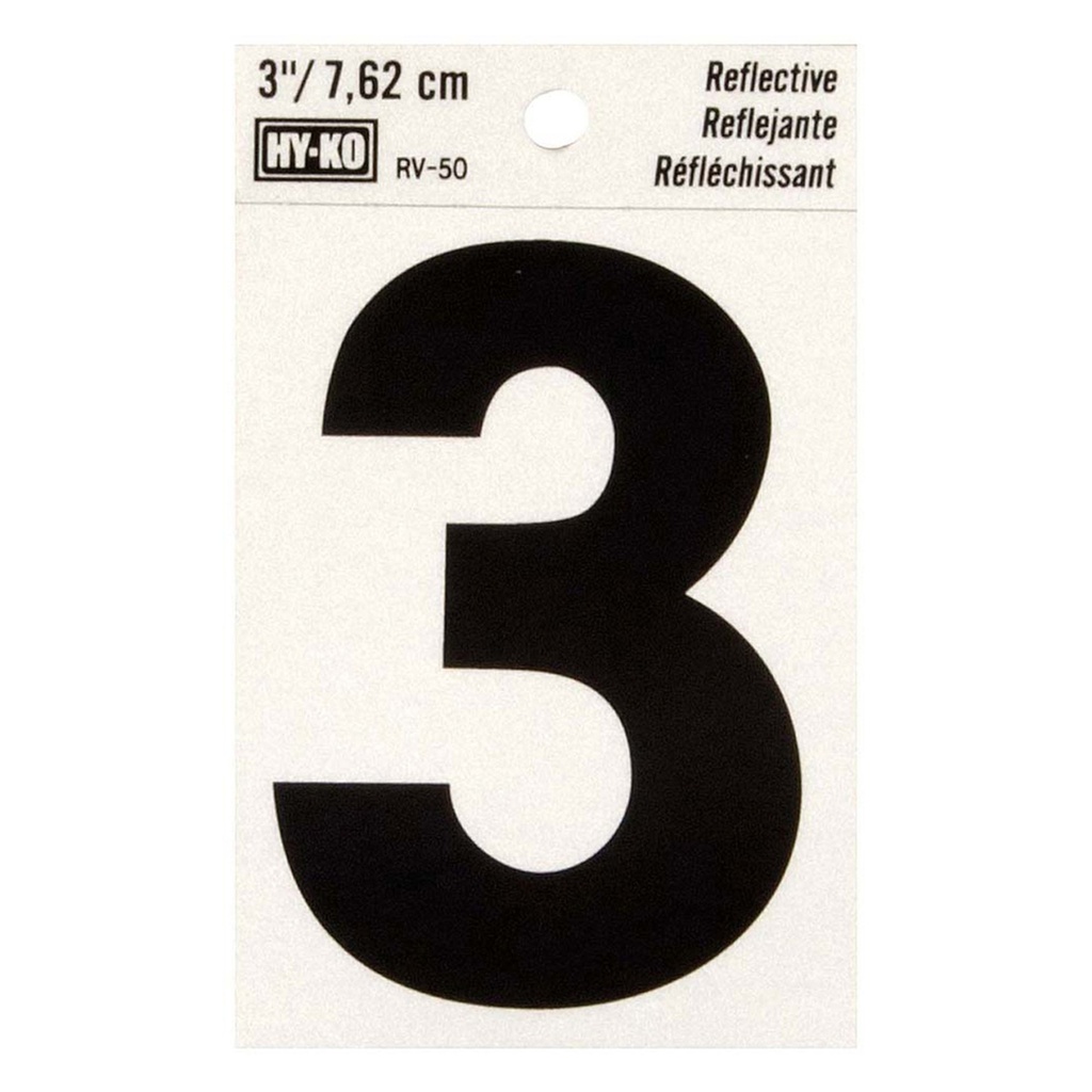 [MFB00444] 3IN REFLECTIVE NBR 3