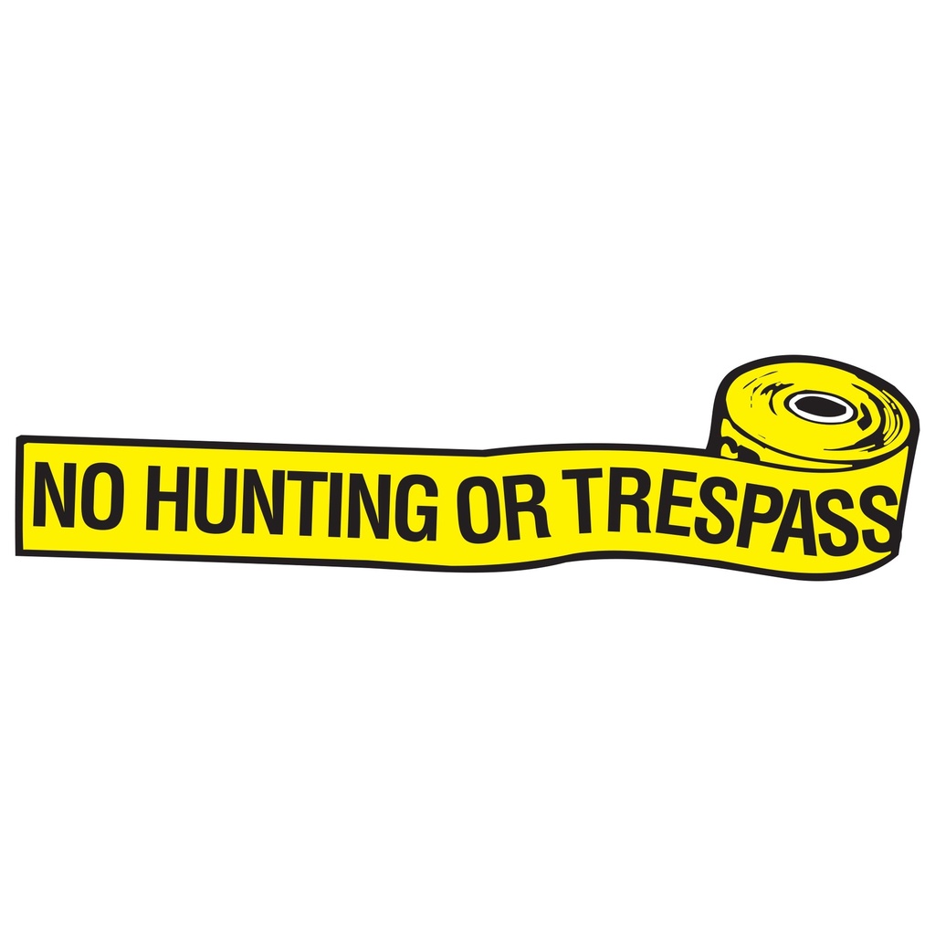 300FT YEL/BLK NO HUNTING/TRES