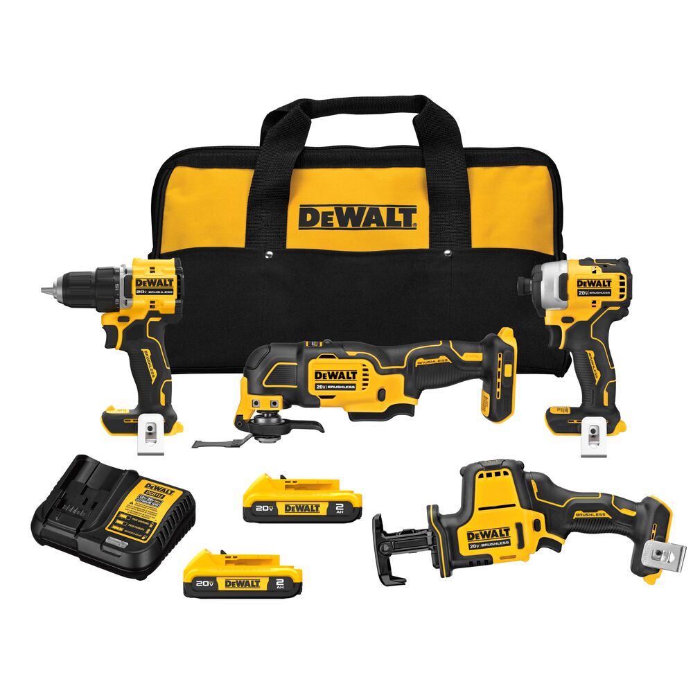 [DCK486D2] 20V MAX BRUSHLESS 4-TOOL COMBO KIT