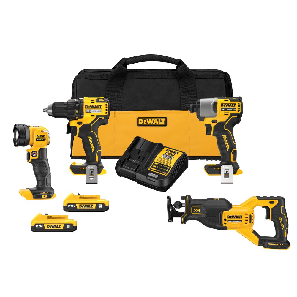 [DCK427D2] 20V MAX BRUSHLESS 4-TOOL COMBO KIT