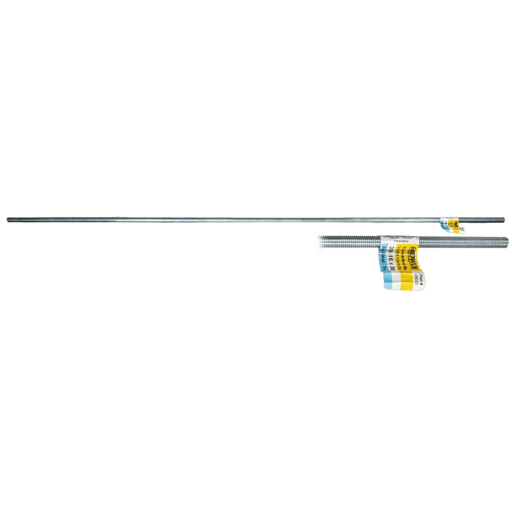 [MF29032] 3/8-16 x 36Thrd Rod Gr2 Zn