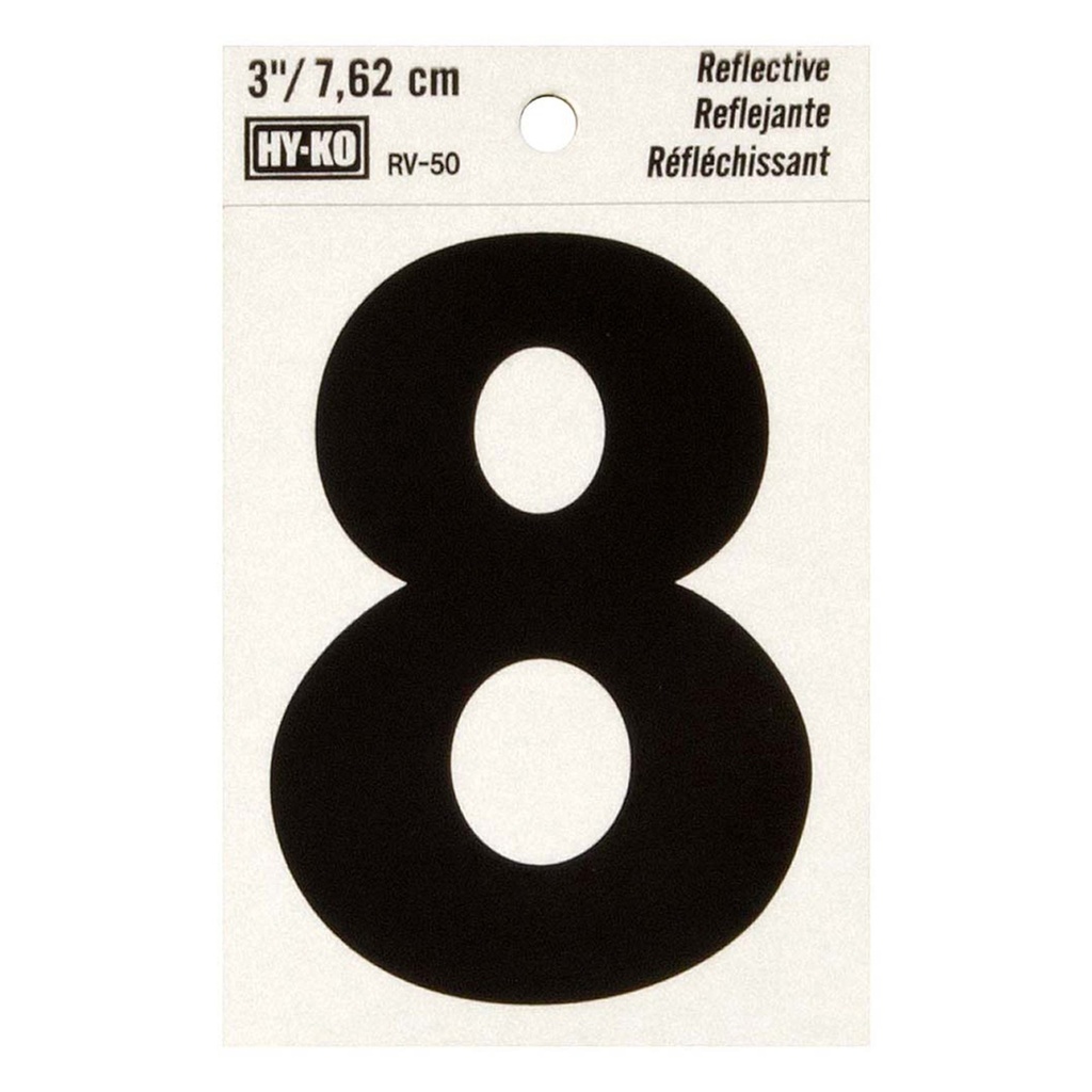[MFB00449] 3IN REFLECTIVE NBR 8