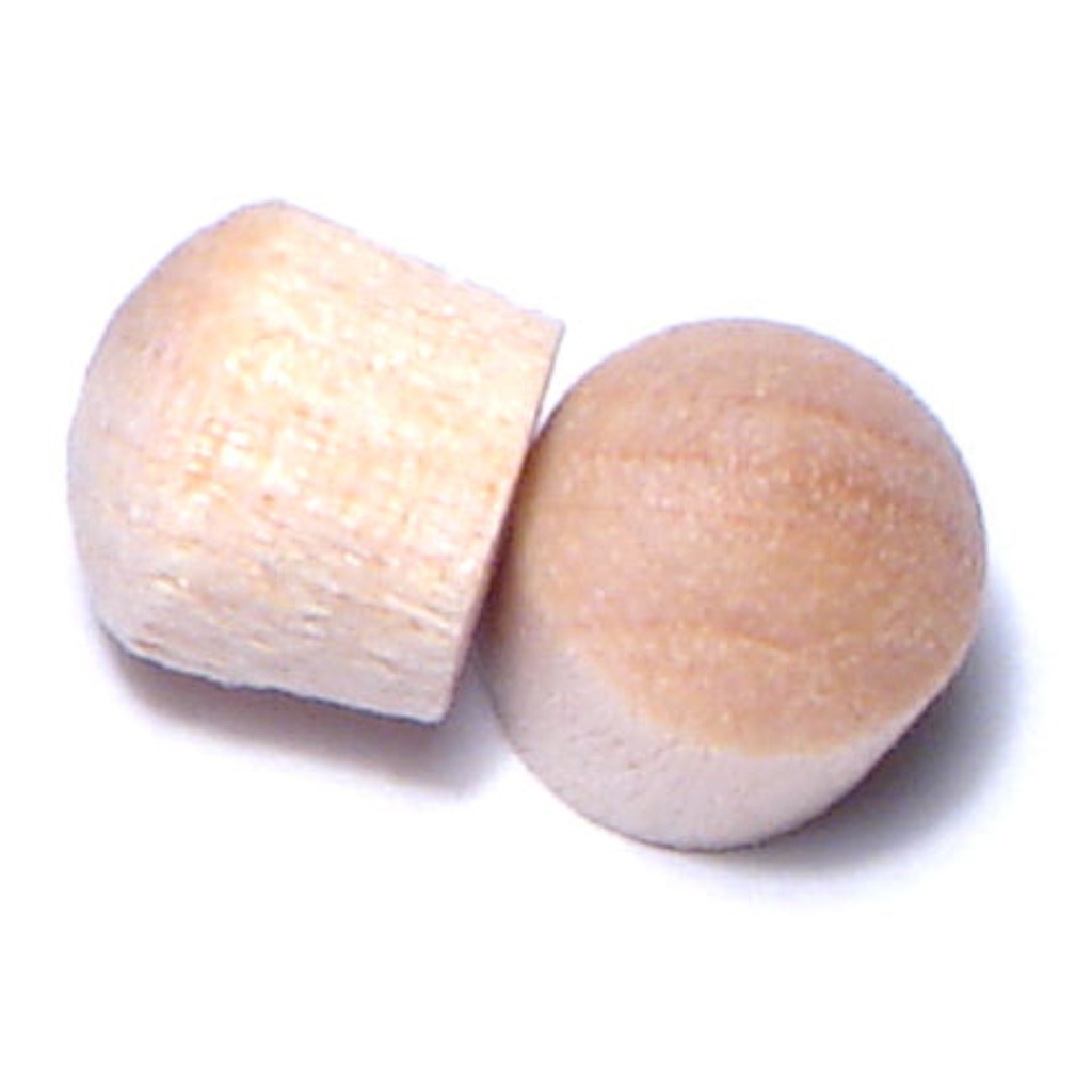 [MF08888] 1/4 Round Birch Plug